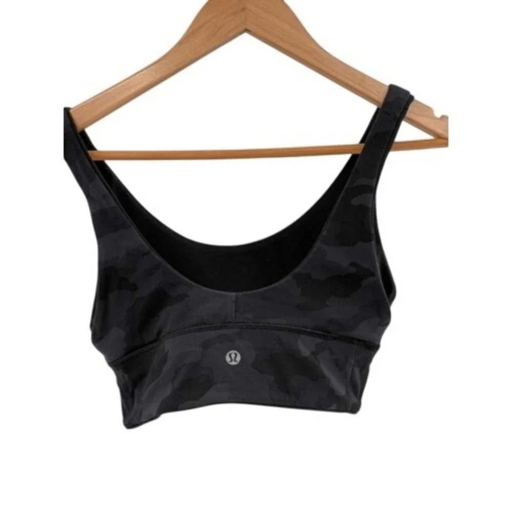 Lululemon Sports Bra Align Camouflage‎ Black Reversible Women 6 Nulu
